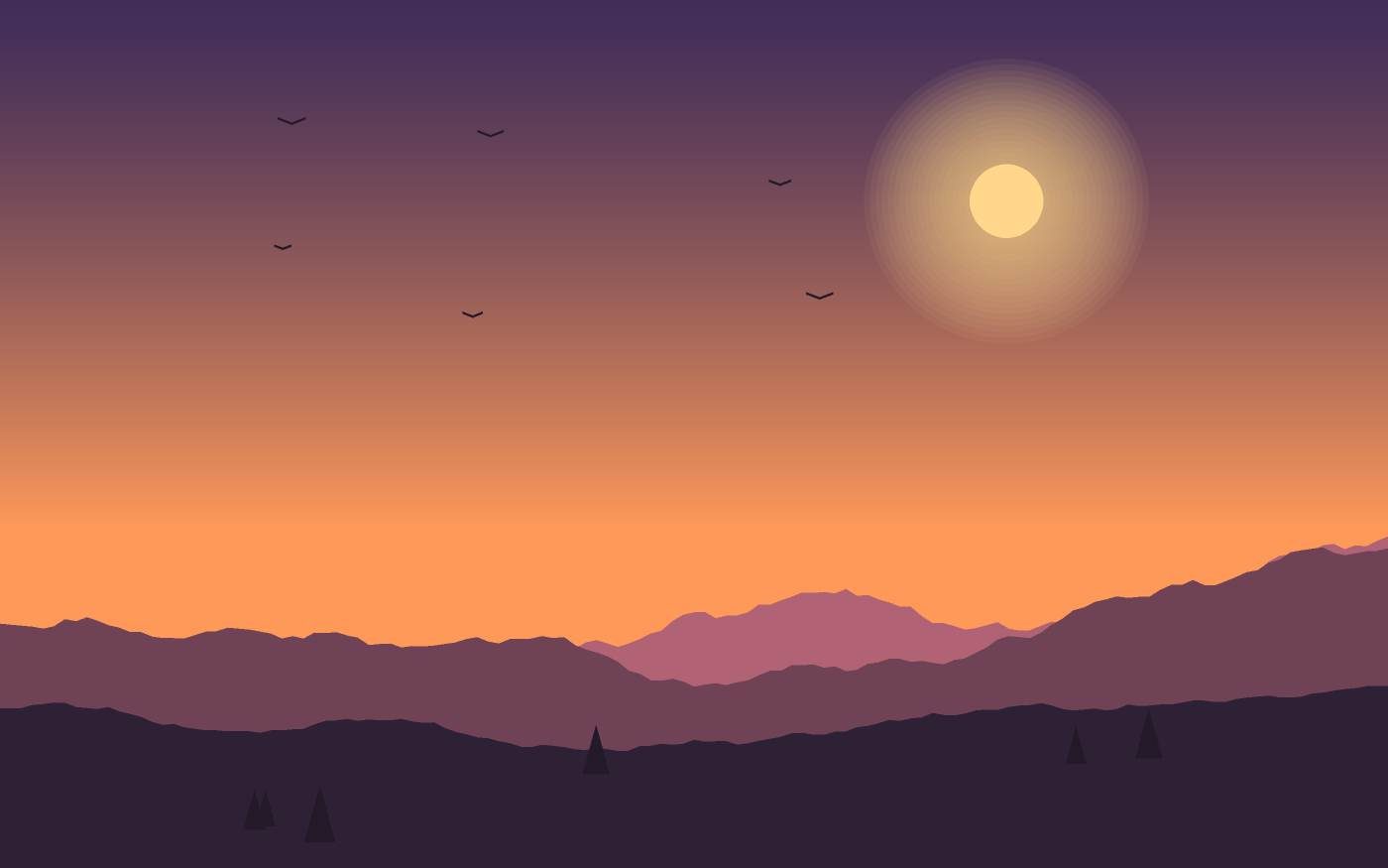 Ilustración de un paisaje
