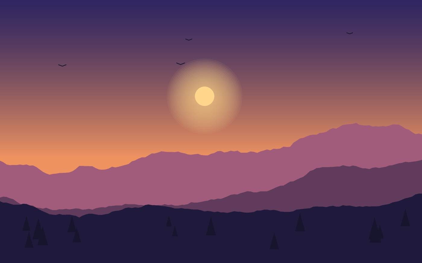 Illustrazione di un paesaggio