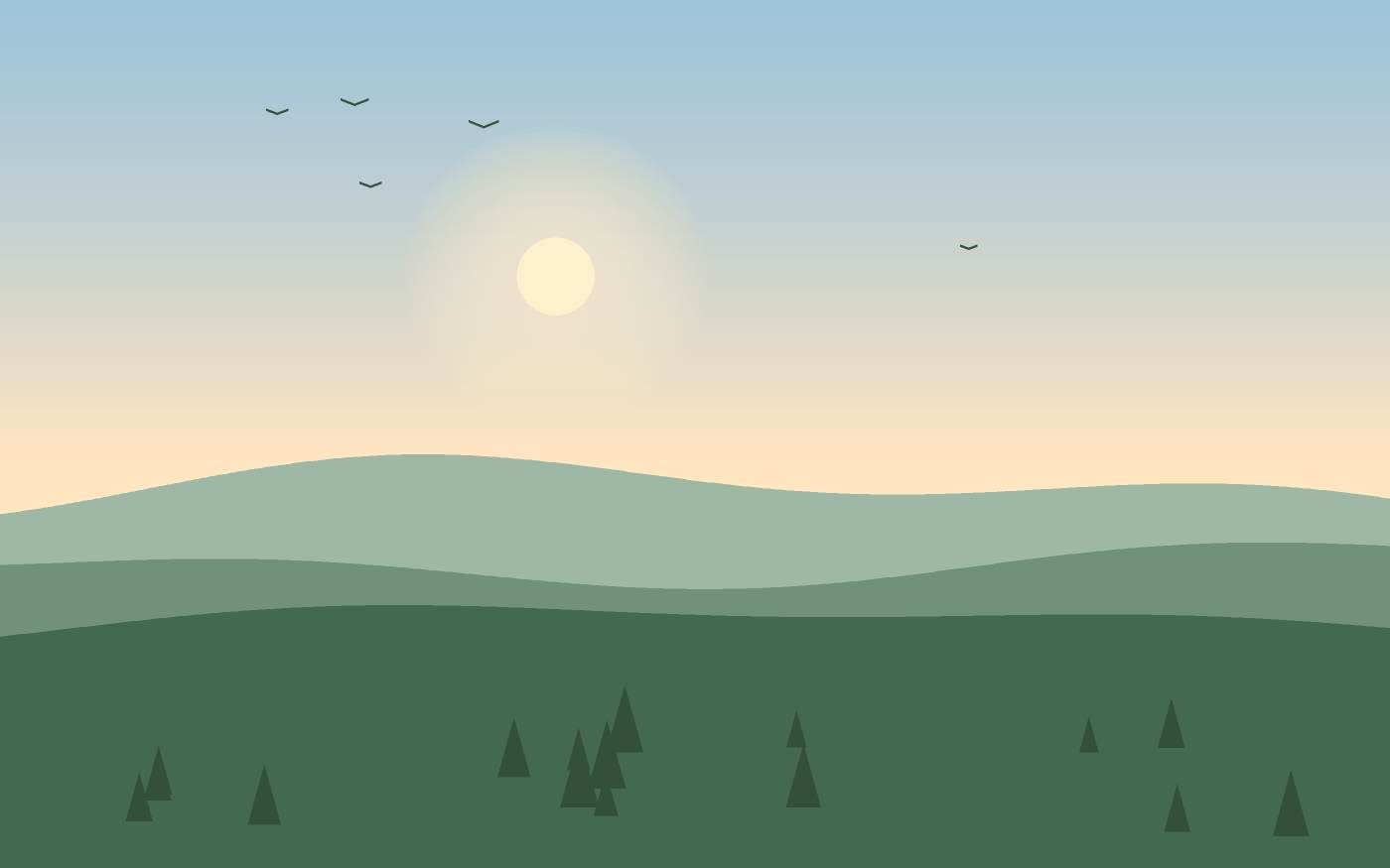 Illustrazione di un paesaggio