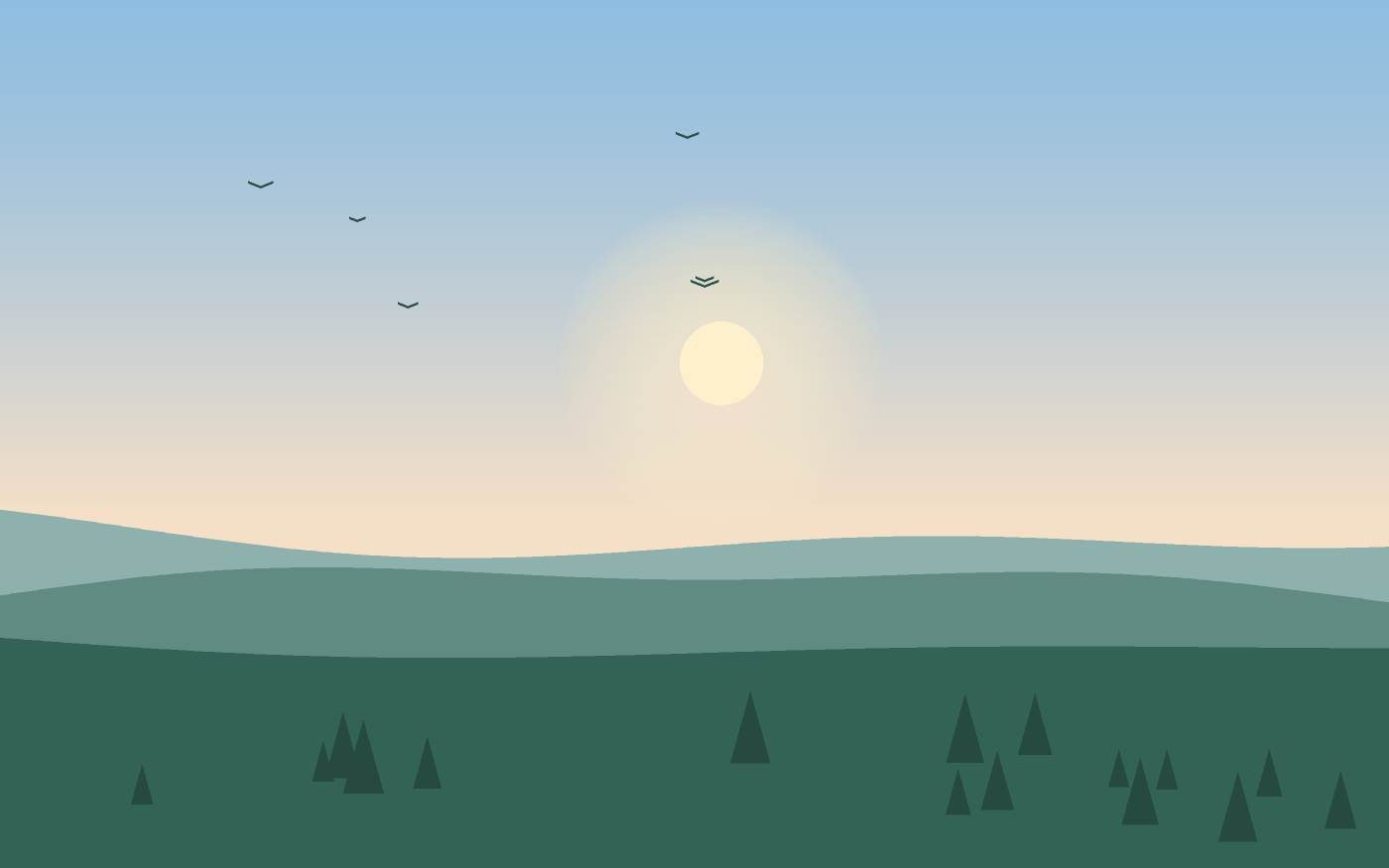 Illustrazione di un paesaggio