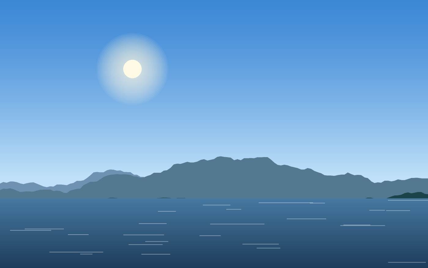 Ilustração de uma paisagem