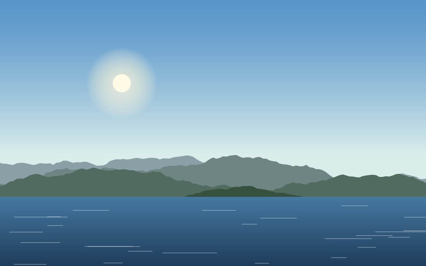Ilustração de uma paisagem