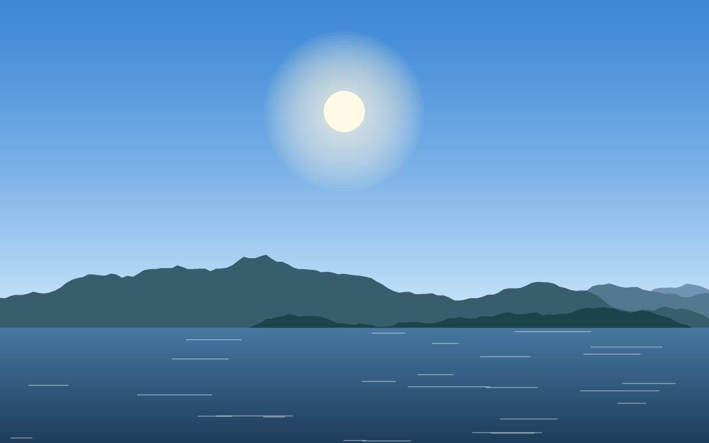Ilustração de uma paisagem